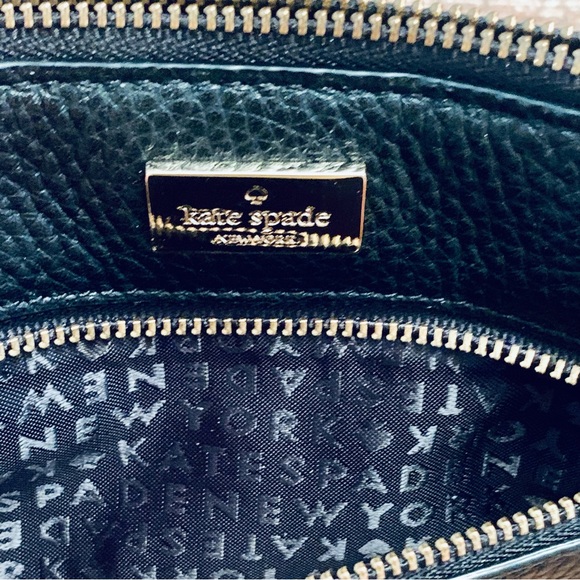 Kate Spade Highland Place Bee Black Leather Wristlet - Picture 9 of 12